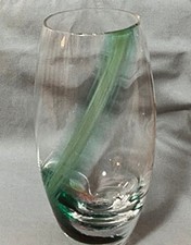 VINTAGE CAITHNESS HANDCRAFTED STUDIO ART GLASS VASE – SWIRL DESIGN