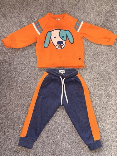 Hatley boys orange navy outfit - navy,