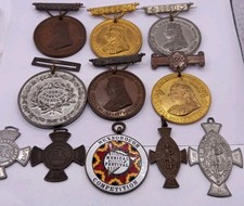 Collection Of Old Vintage Antique Medals & Commemorative Medallions 