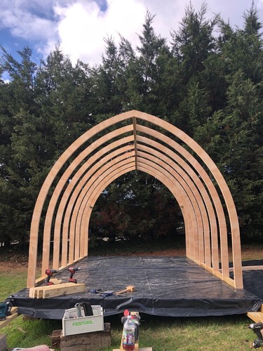 Glamping pod frame - gothic, arch