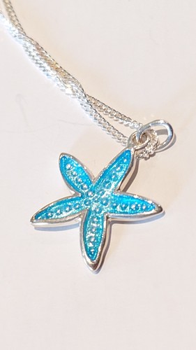Blue enamel sterling silver - enamel,