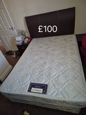 Brown Double Bed and Matress Set £100