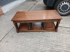 Vintage Oak Oblong Nest Of Tables.