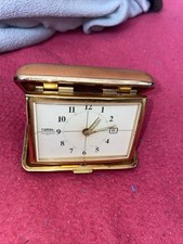 Vintage coral Travel Clock in