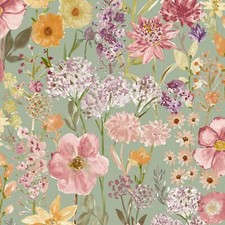 Meadow Wild Flowers Wallpaper Natural Floral Bedroom Grandeco Sage A61601