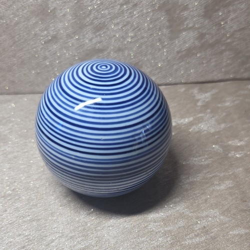 Art glass blue - blue, striped