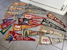 23 Vintage 1960s American Pennant Flags - New York Memphis LA San Francisco Etc…