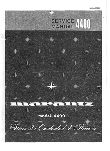 Service manual for marantz - manual,