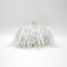 Womens Luxury Ostrich Feather