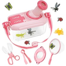 Kid Bug Catcher Kit Outdoor Nature Explorer Magnifying Glass Butterfly Net
