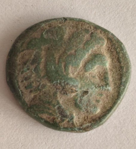 Ancient greek bronze - coin, with