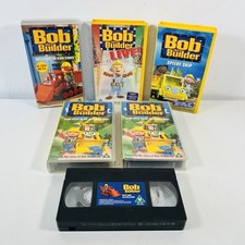 Bob The Builder VHS Bundle- Scoop Saves Day, Live, Skip, Buffalo Bob, Mucky X6