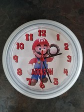 Super Mario Personalised Wall Clock - Addison