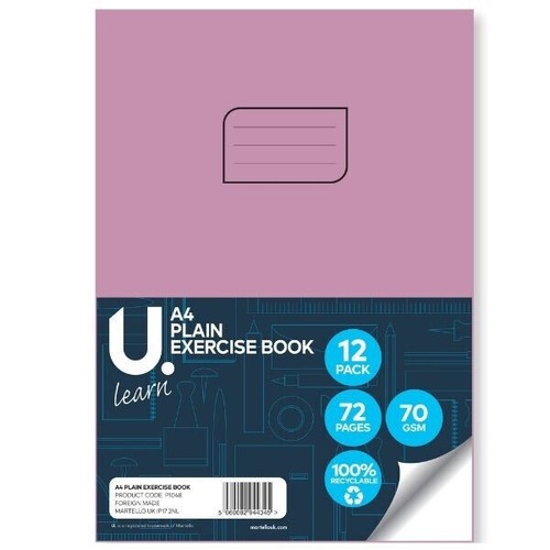 Plain exercise book paper - plain,