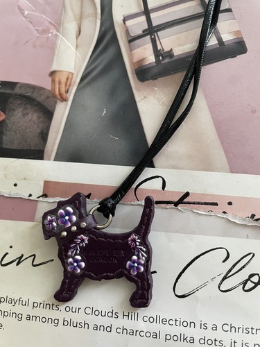 Radley purple leather dog - purple, tag