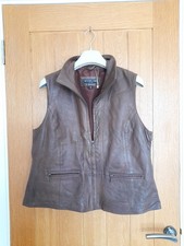 Woodland leather ladies gilet - leather,