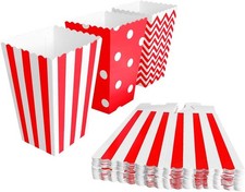 BangShou 60 PCS Popcorn Boxes, Mini Paper Candy Containers for Movie Nights, Ca