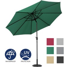 3M Garden Parasol Umbrella Sun Shade Outdoor Patio Table Umbrella Deck Base Set