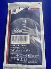 Latex Sterile Powder Free Medical Gloves .  Prestige Exp Oct 23 Small