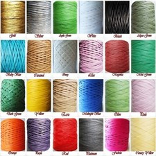 Raffia Paper Ribbon 10 50 100 meters 9mm for decorative ornaments crafts gift UK