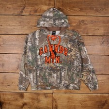 Vintage Gander Realtree Camo Hoodie L Roundneck Hooded Mens Green Camouflage