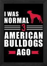 American bulldog framed wall - bulldog,