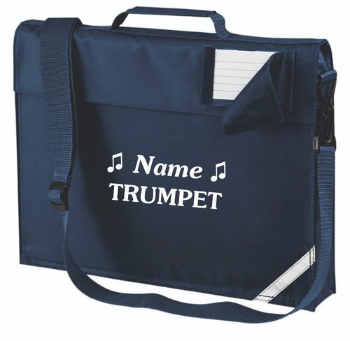 Personalised trumpet book bag - personalised,