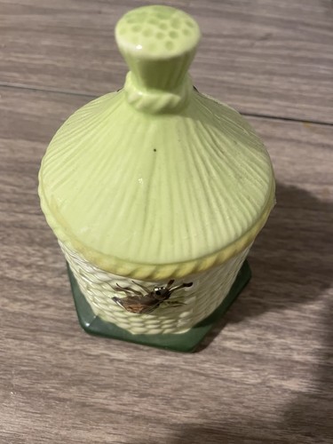 Crown devon honey pot - honey,