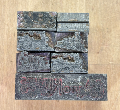 Lot vtg letterpress - of,