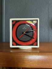 junghans ceramic mantle  Clock Ato Mat  Original 1970s German Villeroy Boch