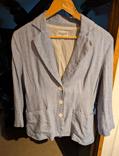 Hobbs blue linen chambray - blue,
