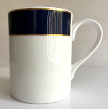 British Airways BA Royal Doulton Coffee Mug EC1117 Blue and Gold Bands Tea Cup