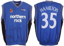 Gavin Hamilton Match Worn & Hand Signed Durham Dynamos Cricket shirt AFTAL COA