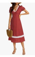 Ladies Red Polka Dot Prairie
