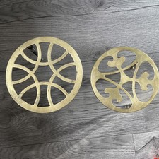 Vintage brass trivet - vintage, pot