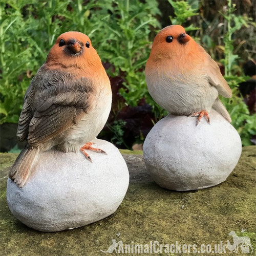 Robins stone ornaments - stone,