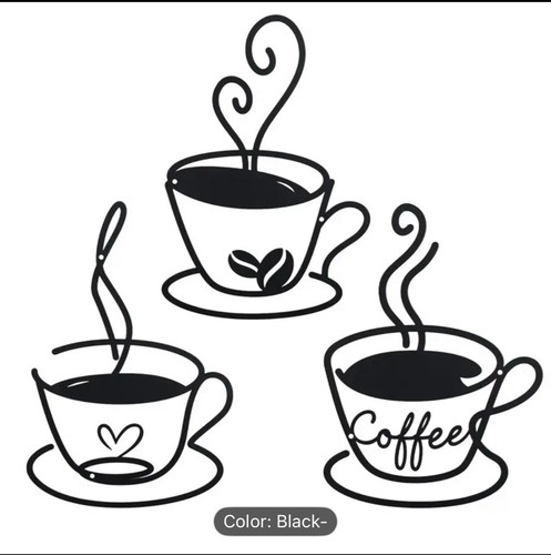Pieces coffee cups metal - of,
