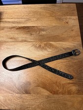 Vintage Mens Diesel Studded Black Leather Belt