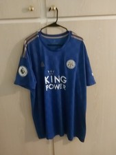 Leicester City Football Shirt Home Men's XXXL Premier League Badges