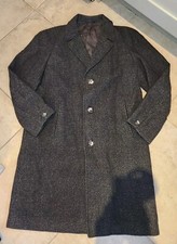 Vintage Austin Reed Men English Brown Tweed Regent St long coat XXL Chest 47" 