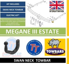 Towbar for Renault Megane III Sport Tourer Estate 2009 to 2017 inc GT Swan Neck