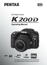 PENTAX K200D DIGITAL SLR CAMERA PRINTED INSTRUCTION MANUAL USER GUIDE HANDBOOK 