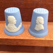 2 Vintage Ceramic Blue White