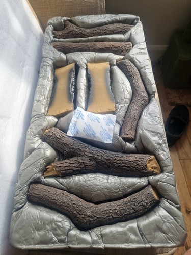 Gas fire logs coals - logs, 7