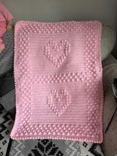 BABY BLANKET IN PINK BOBBLE