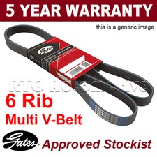 Gates Alternator Fan Drive Belt For Ford Transit 2.0 Di TDCI 2000-2006 6PK831SF