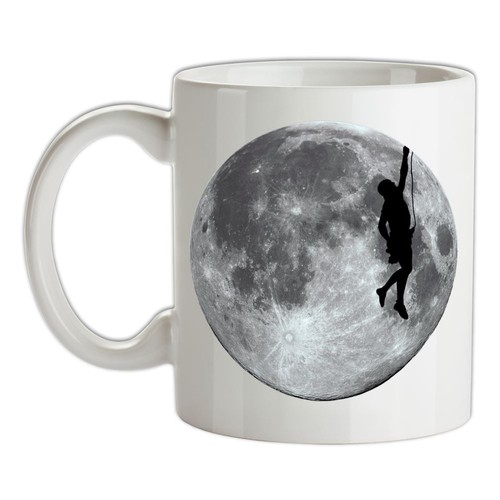 Rock climbing moon ceramic - climbing,