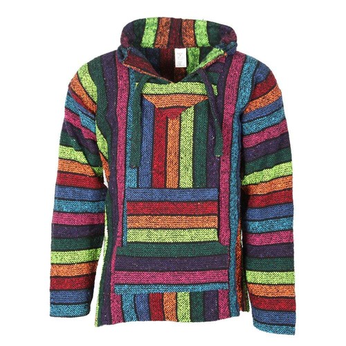Fair trade baja hoodie - fair, rainbow