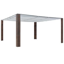 Gazebo with Roof Poly Rattan