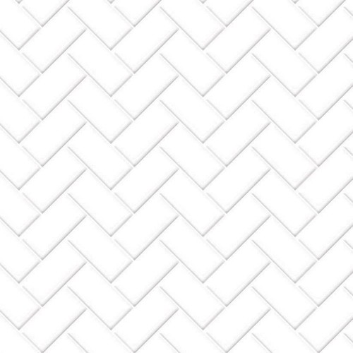 Dolls house white - white, herringbone